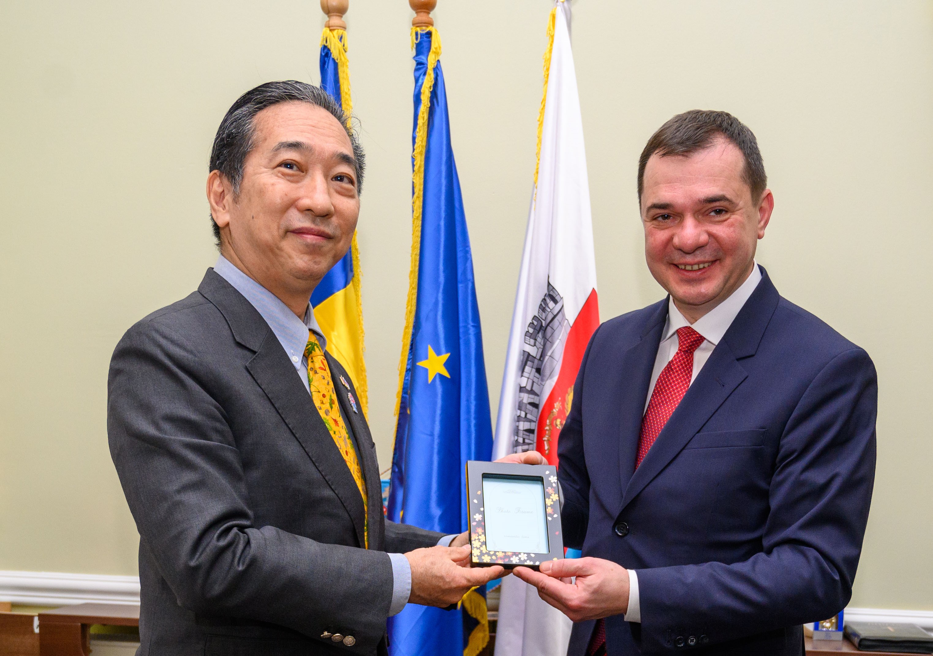 Ambasadorul Japoniei, E.S. Takashi Katae, în vizită la Primăria Municipiului Deva