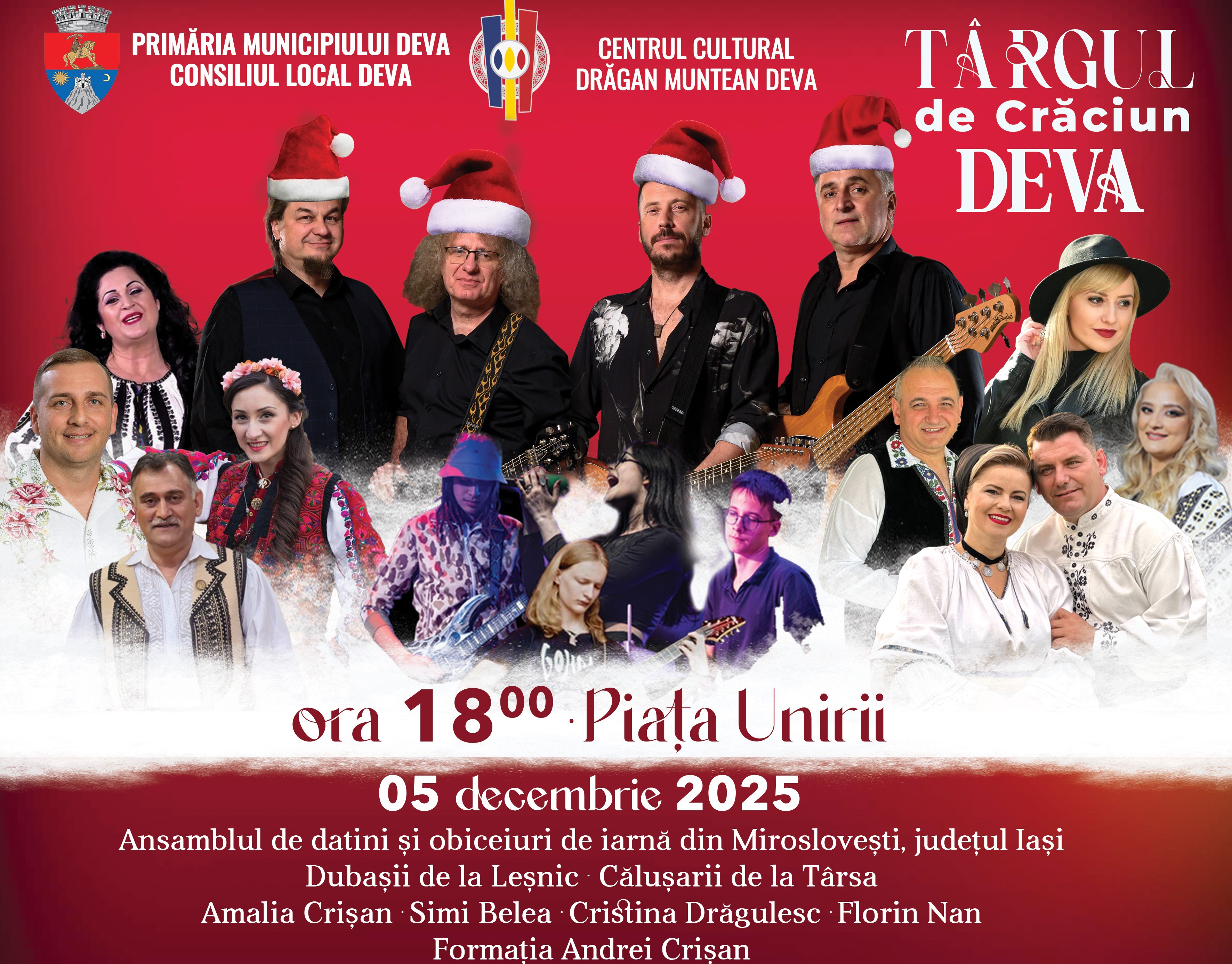 Sărbători de poveste la Târgul de Crăciun Deva 2025