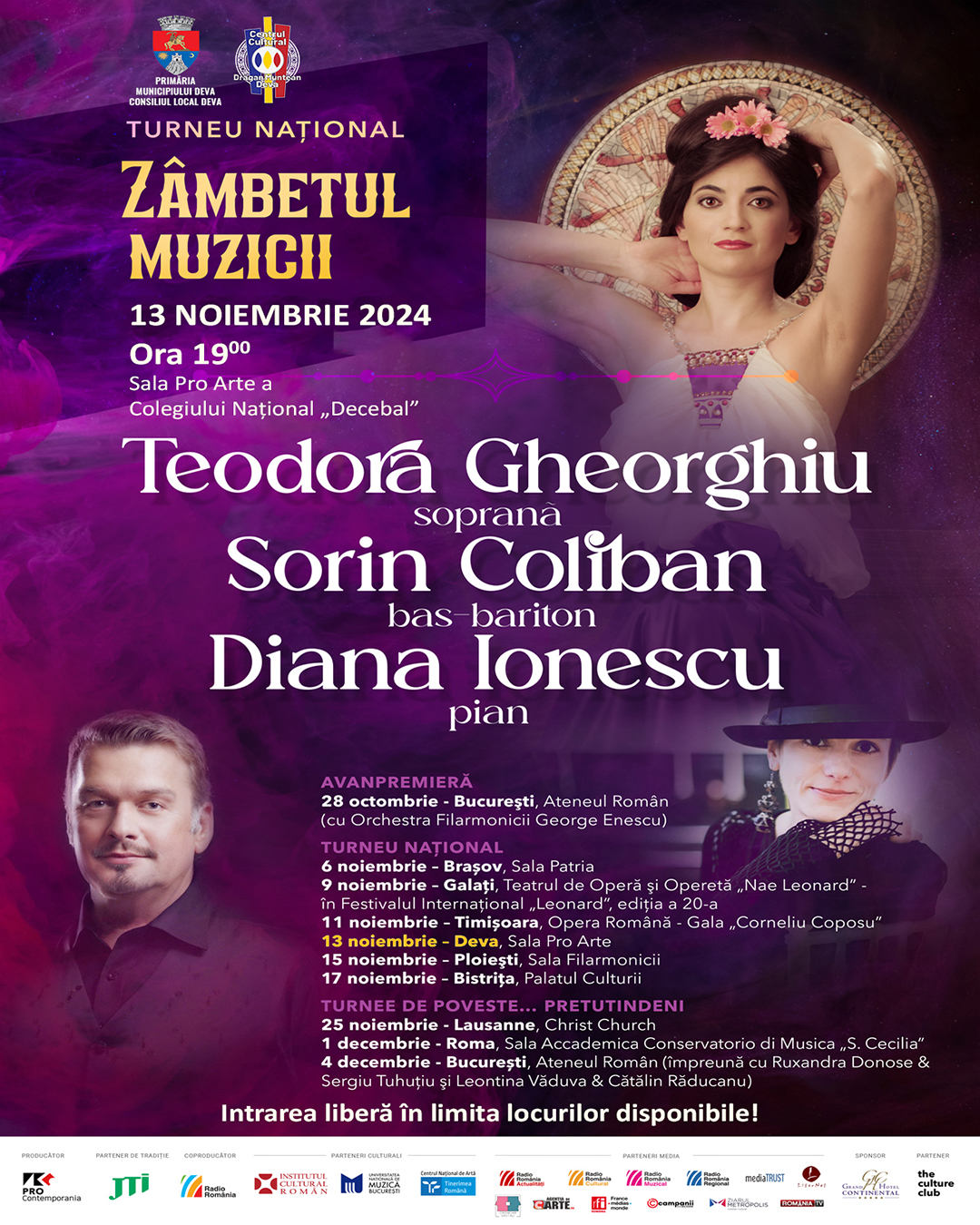 Turneul Naţional „Zâmbetul Muzicii” poposește la Deva!