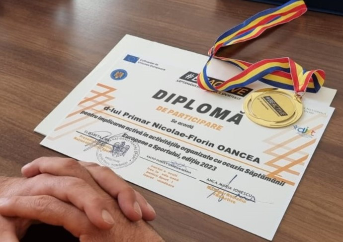 Diplomă pentru susținerea sportului