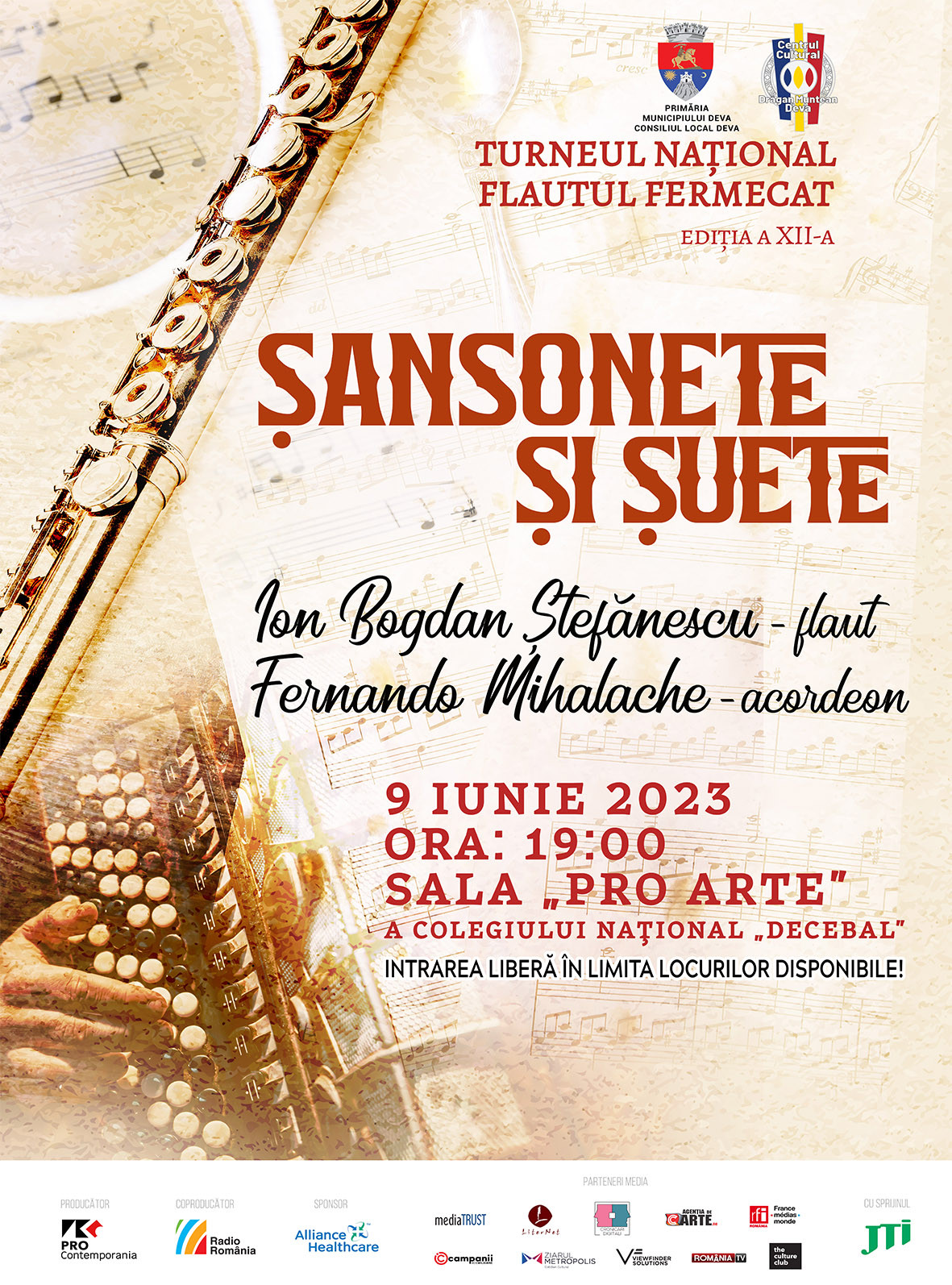Turneul național „Flautul Fermectat” revine la Deva cu „Șansonete și Șuete”!