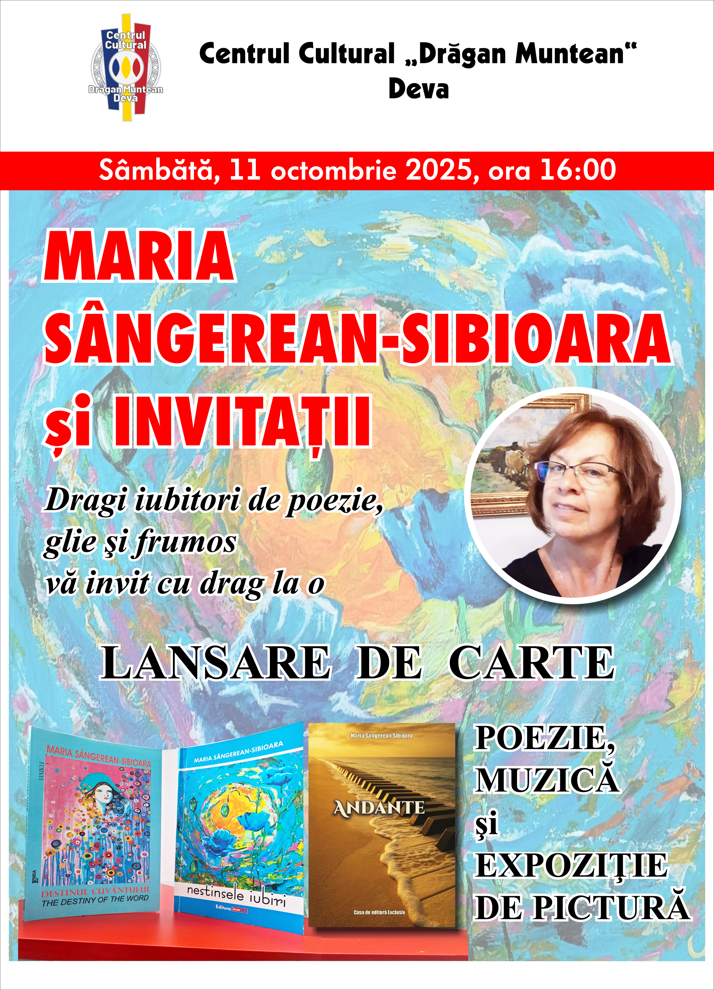 Tripla lansare de carte a autoarei Maria Sângerean-Sibioara