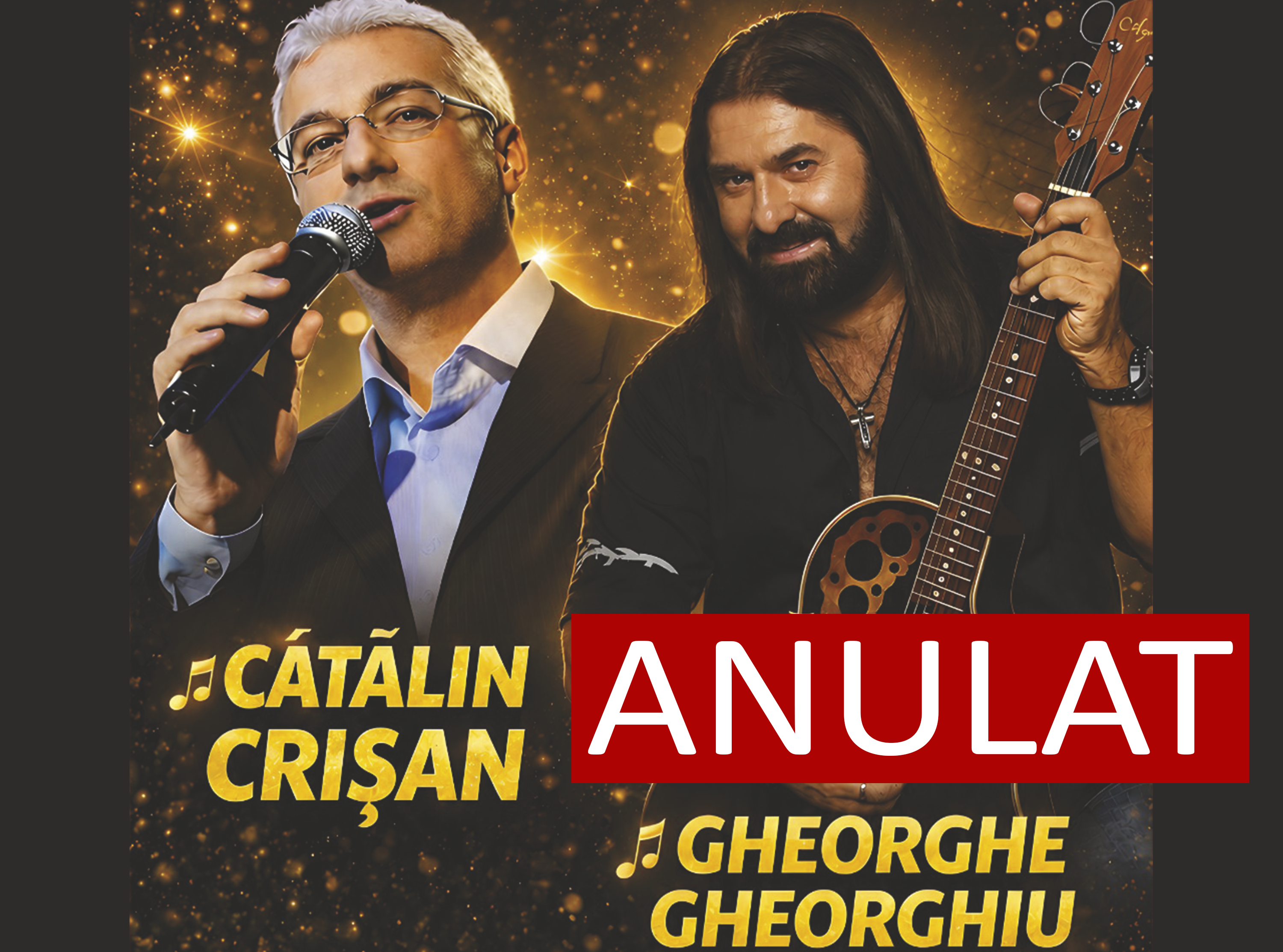 Spectacolul ,,O seară de neuitat” se anulează 