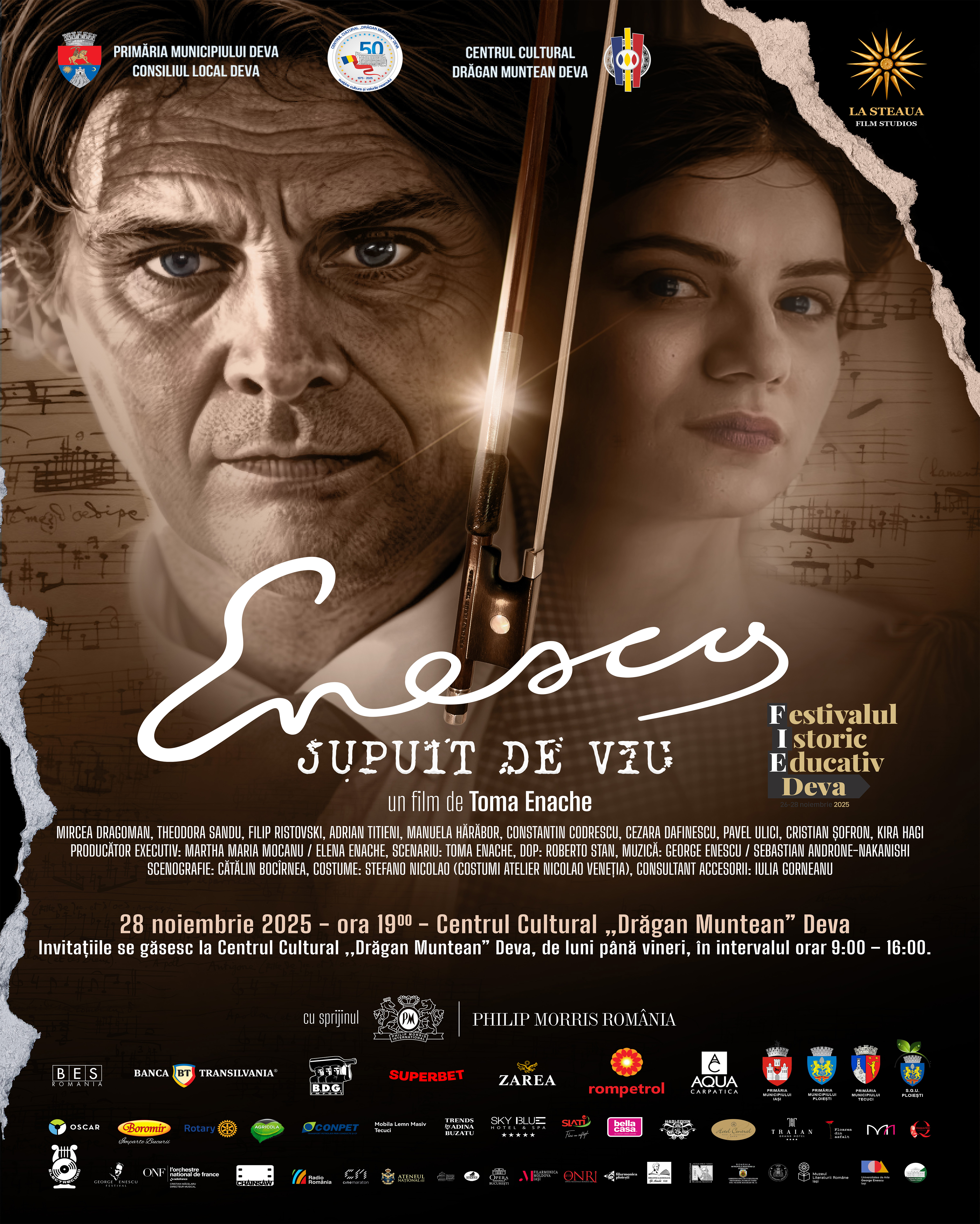 „Enescu jupuit de viu” – filmul care readuce la viață suferința și măreția unui geniu românesc