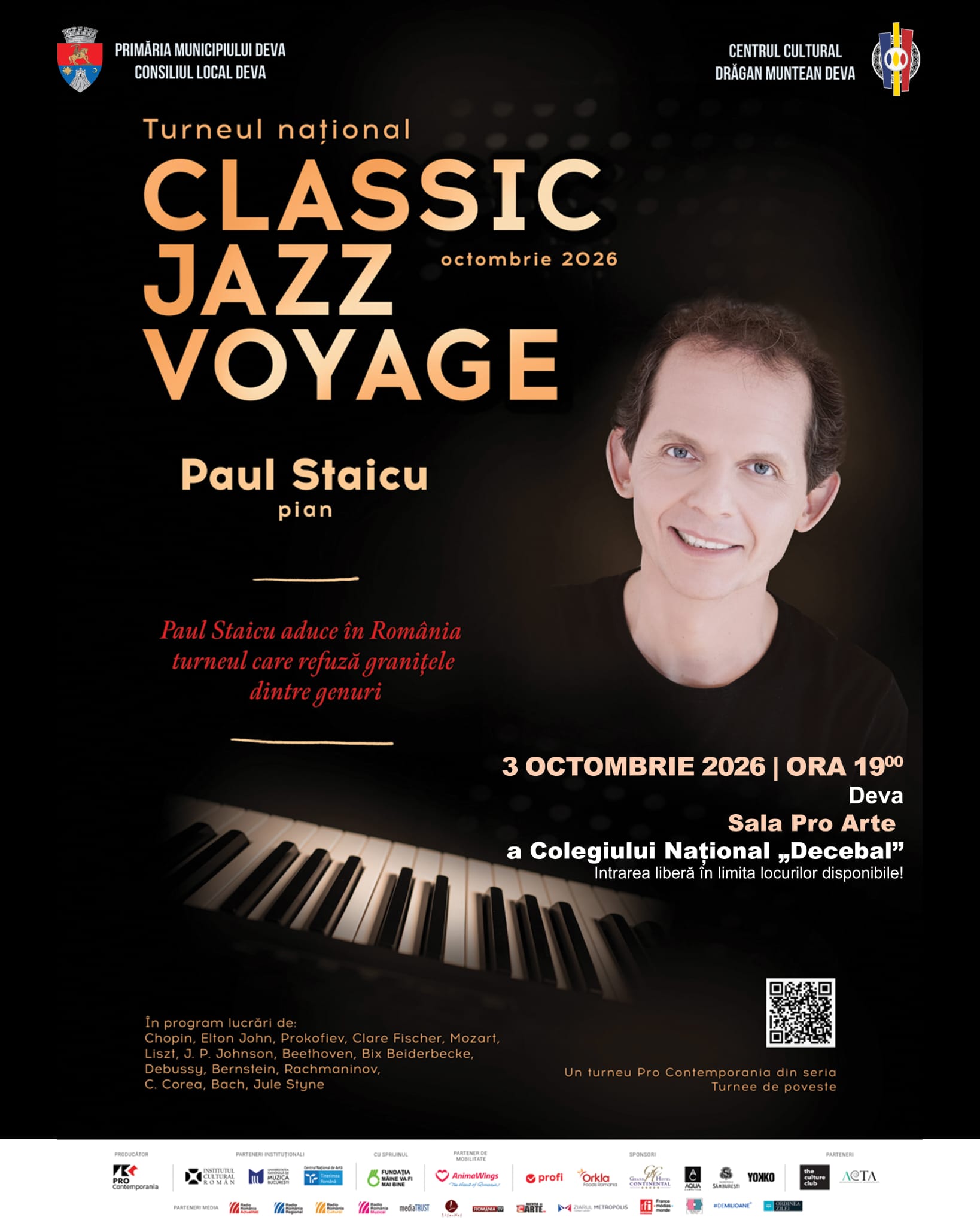 Classic. Jazz. Voyage –&nbsp; Paul Staicu, o călătorie muzicală fără granițe la Deva