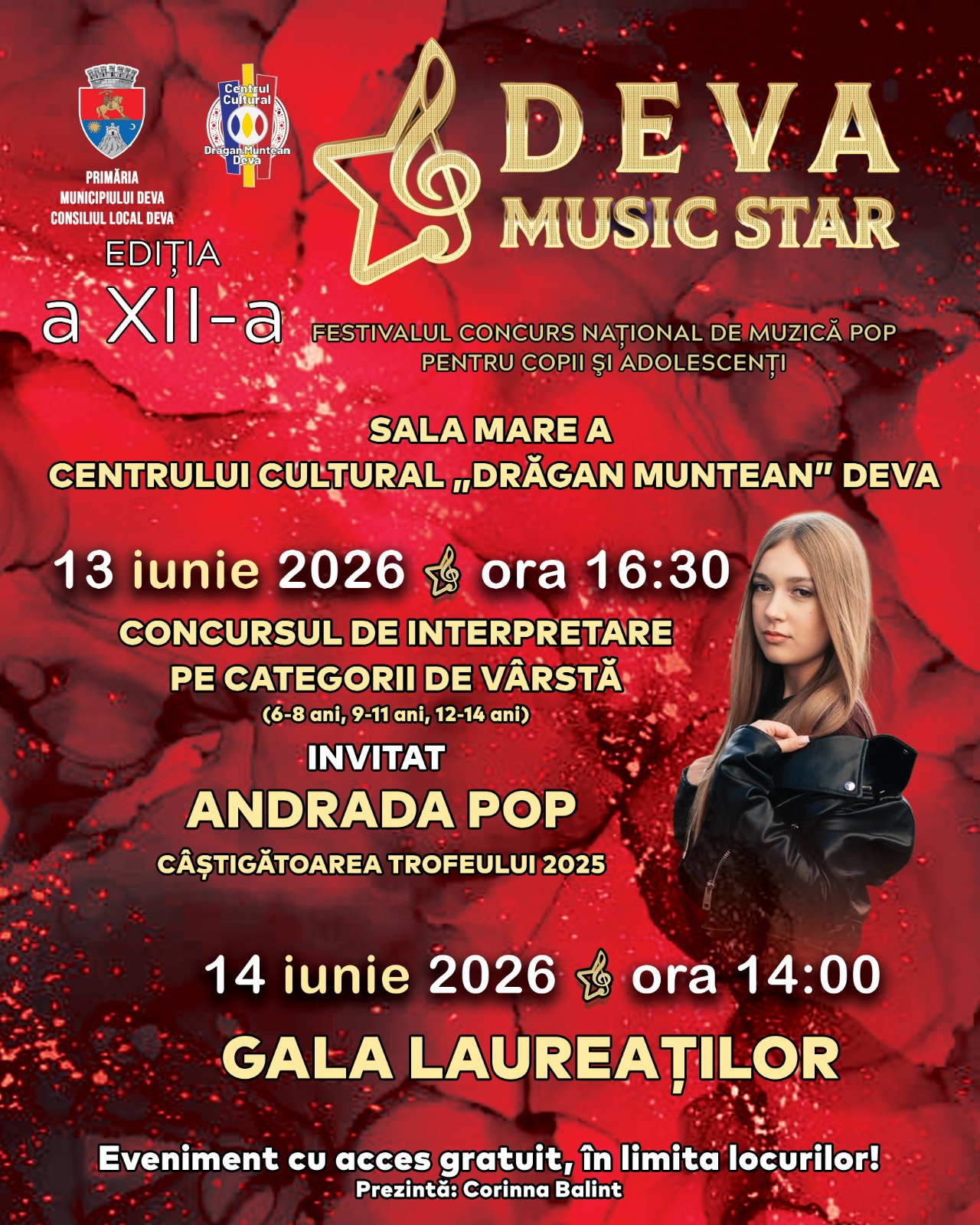 Deva, gazda celor mai promițătoare voci ale tinerei generații la Festivalul-Concurs Național „Deva Music Star” 2026