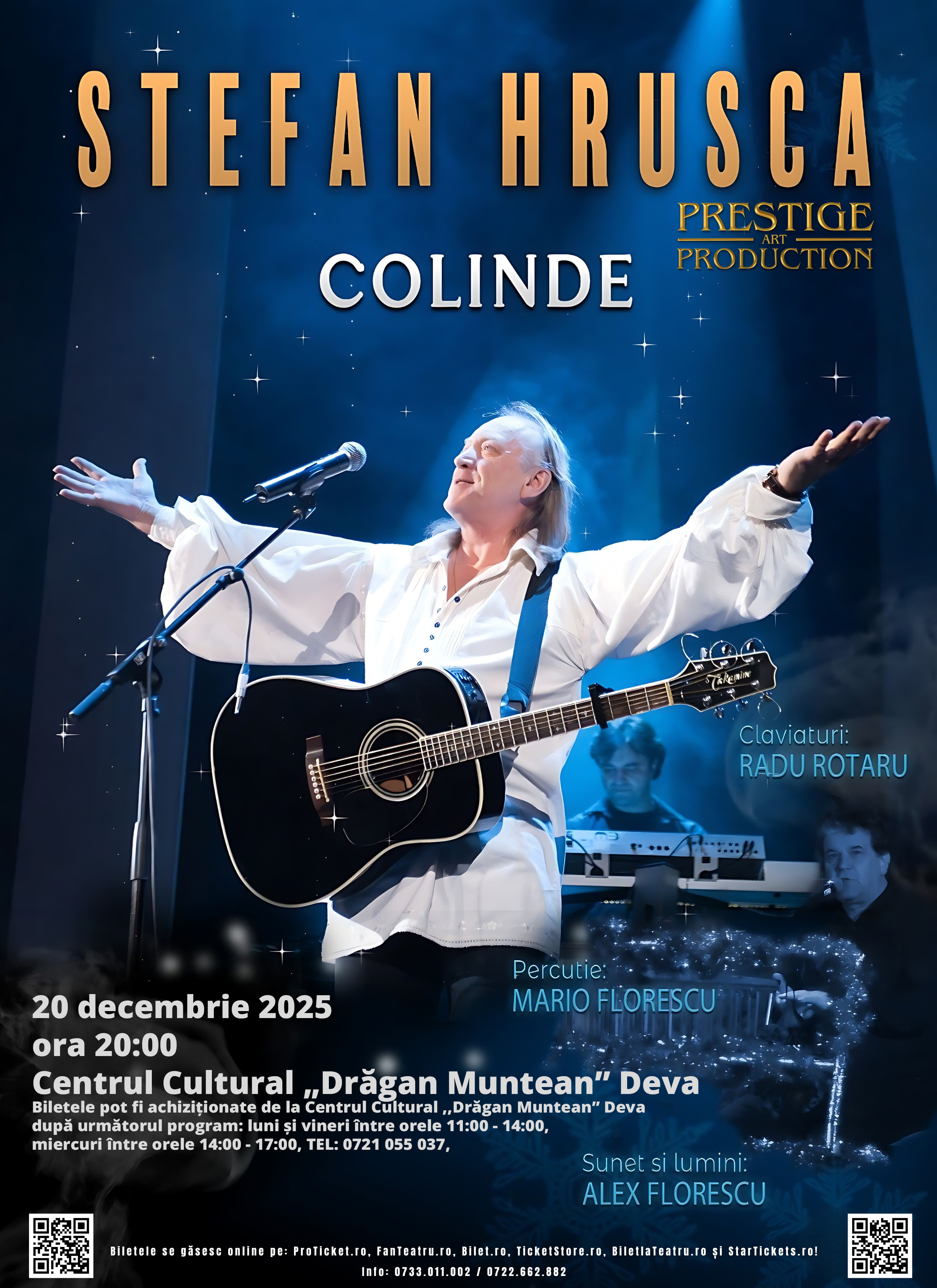 Seară de colinde la Deva – Magia Crăciunului cu Ștefan Hrușcă