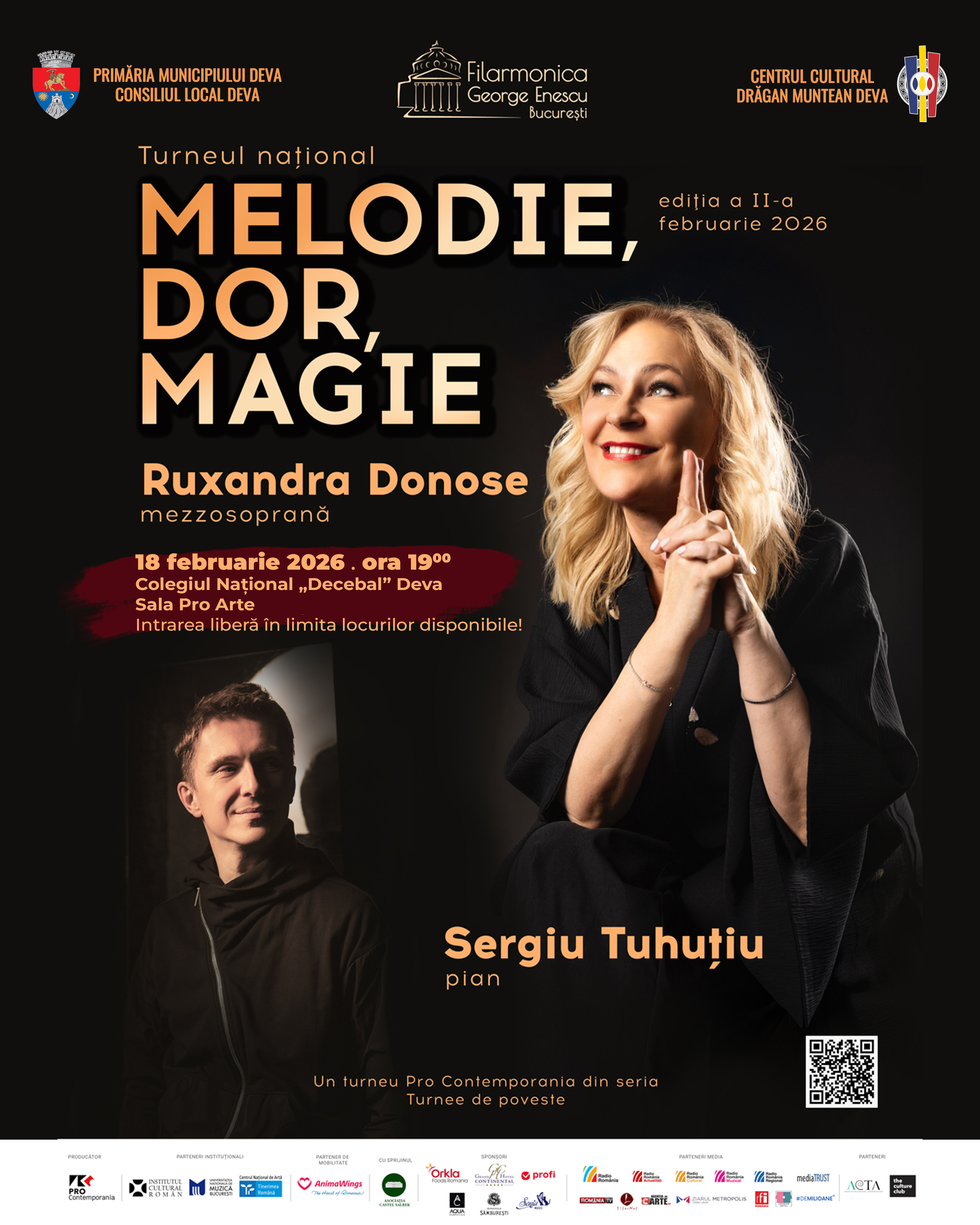 O seară de muzică și emoție la Deva: „Melodie, Dor, Magie” – un recital de excepție