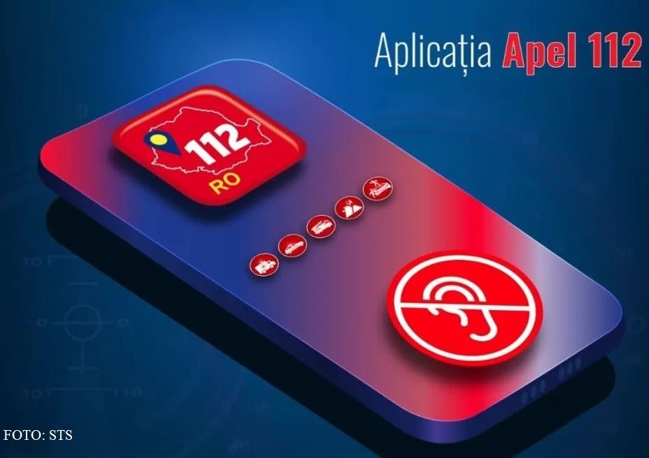 Aplicație mobilă Apel 112 - destinată persoanelor cu deficiențe de auz și vorbire