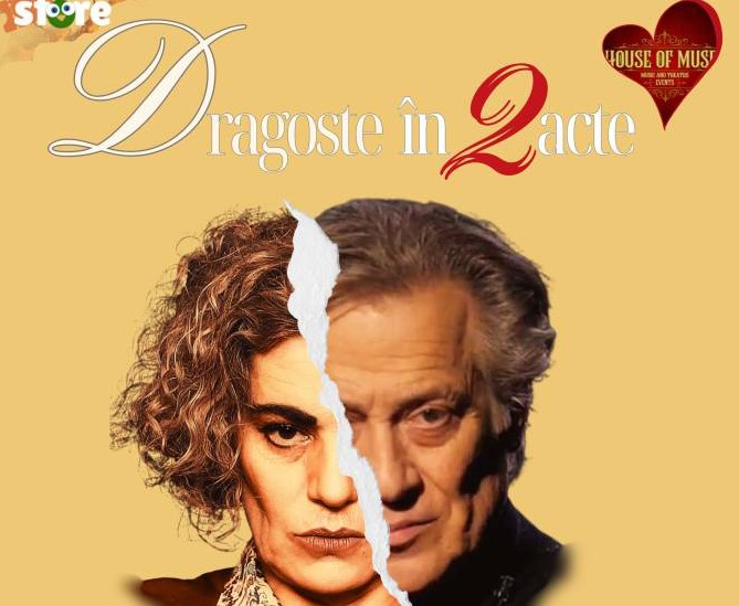 Reducere specială de 50% la bilete pentru spectacolul „Dragoste în 2 acte (și un bis)”cu Maia Morgenstern și Marius Bodochi