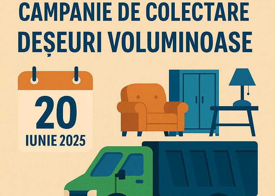 Colectare gratuită a deșeurilor voluminoase în Deva – 20 iunie 2025