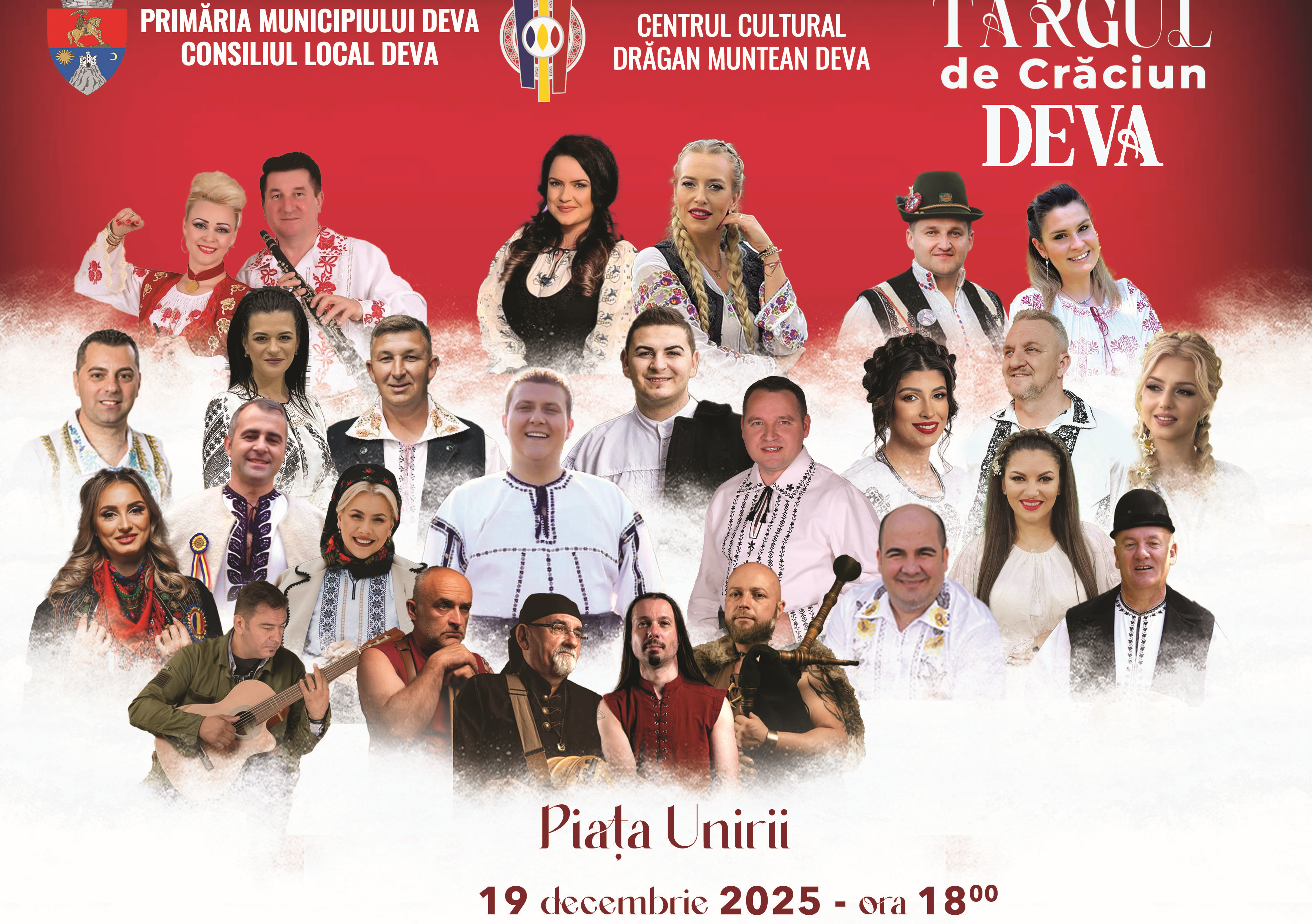 Magia colindelor și a tradițiilor continuă la Deva: Târgul de Crăciun 2025, al treilea weekend de sărbătoare în Piața Unirii