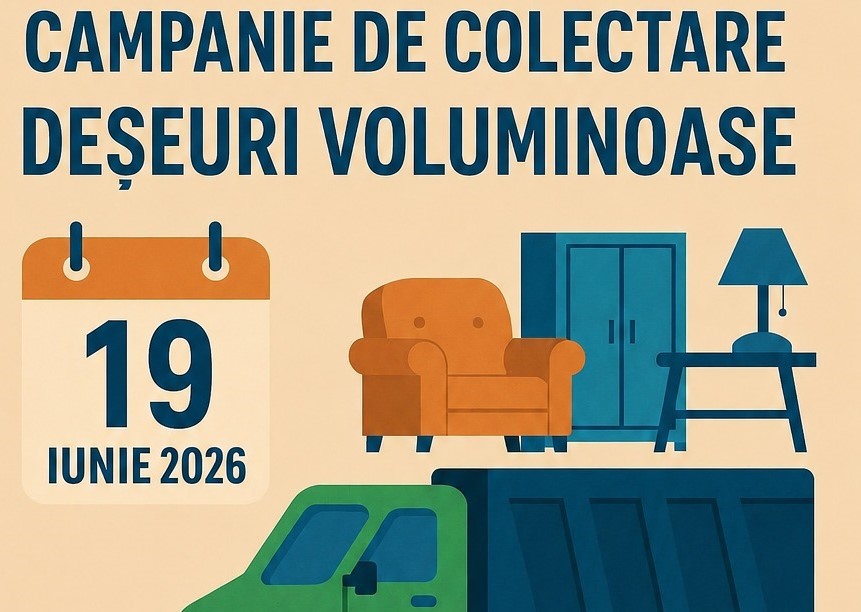 Colectare gratuită a deșeurilor voluminoase în Deva – 19 iunie 2026 