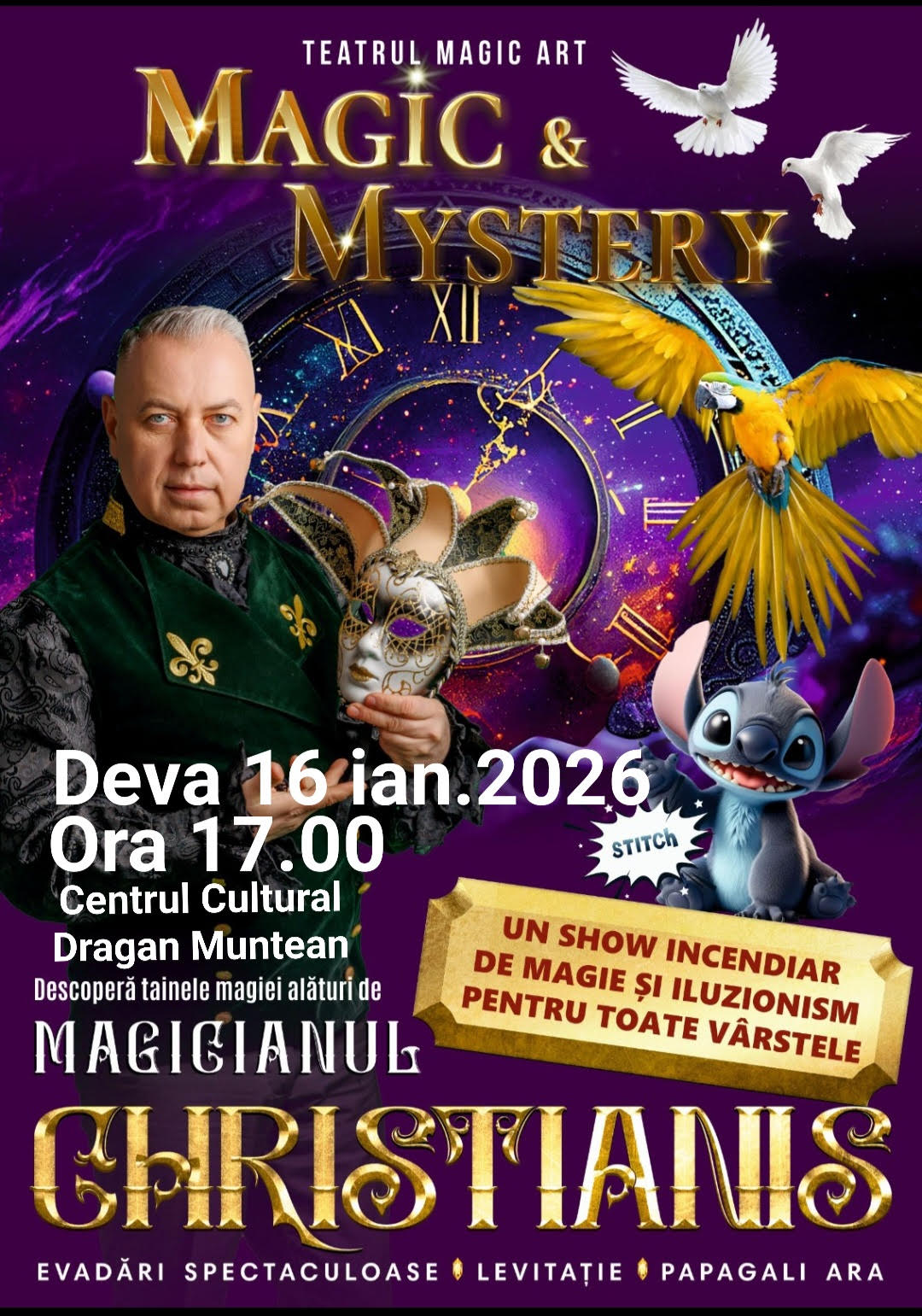 Magia prinde viață la Deva: „Magic & Mystery” – un spectacol interactiv pentru întreaga familie