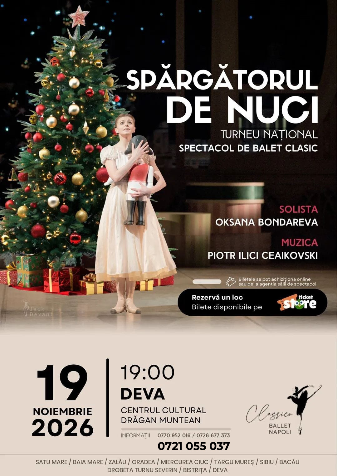 „Spărgătorul de nuci” ajunge la Deva: o seară de magie, dans și eleganță