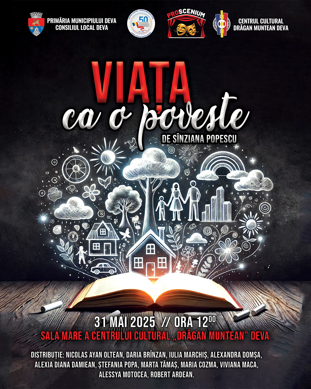 Magia copilăriei urcă pe scenă: „Viața ca o poveste” – spectacol de teatru susținut de trupa Proscenium