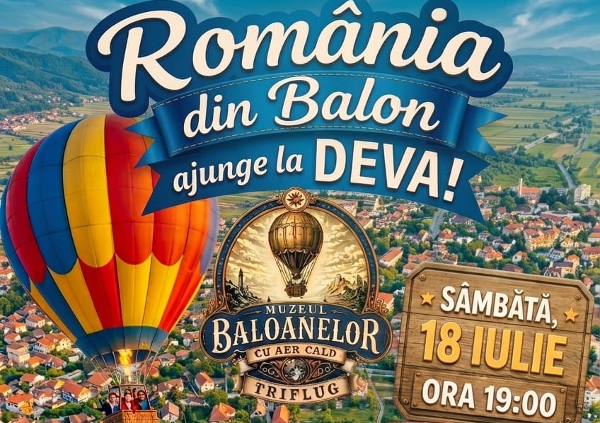 Weekend special la Deva: atletism de performanță și zbor ancorat cu balon cu aer cald