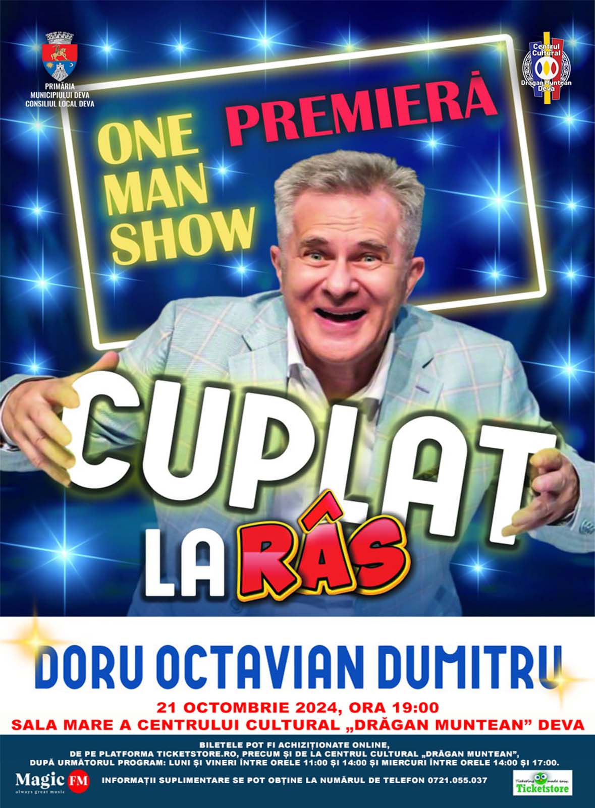 ,, CUPLAT LA RÂS” - ONE MAN SHOW, cu 𝐃𝐨𝐫𝐮 𝐎𝐜𝐭𝐚𝐯𝐢𝐚𝐧 𝐃𝐮𝐦𝐢𝐭𝐫𝐮