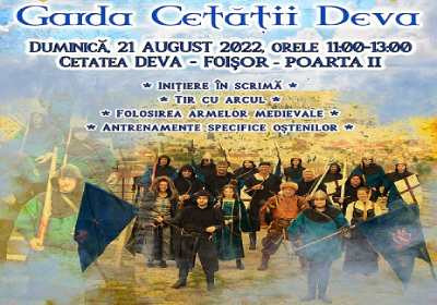 Istoria și legendele Cetății Deva, reînviate de Garda Cetății! Rondul cavalerilor Gărzii Cetății.