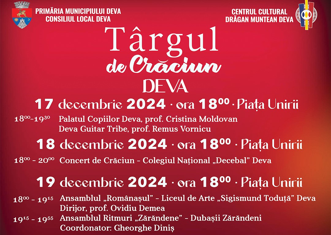 Târgul de Crăciun din Deva: colinde și tradiții de Sărbători