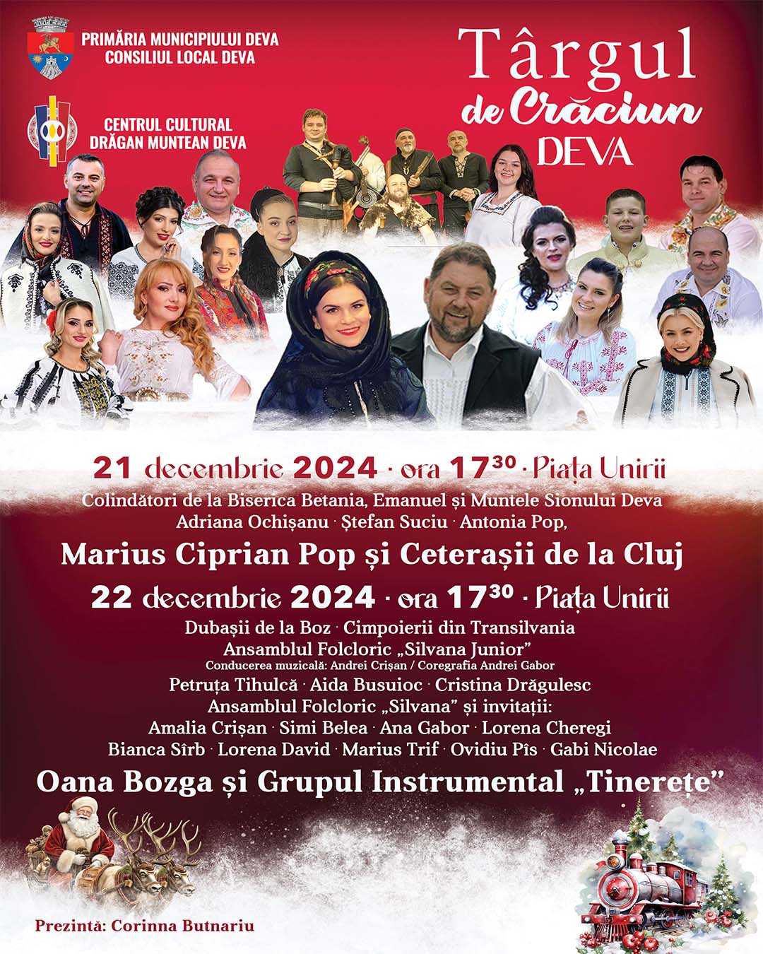 Weekend de poveste, cu artiști de renume, la Târgul de Crăciun din Deva!
