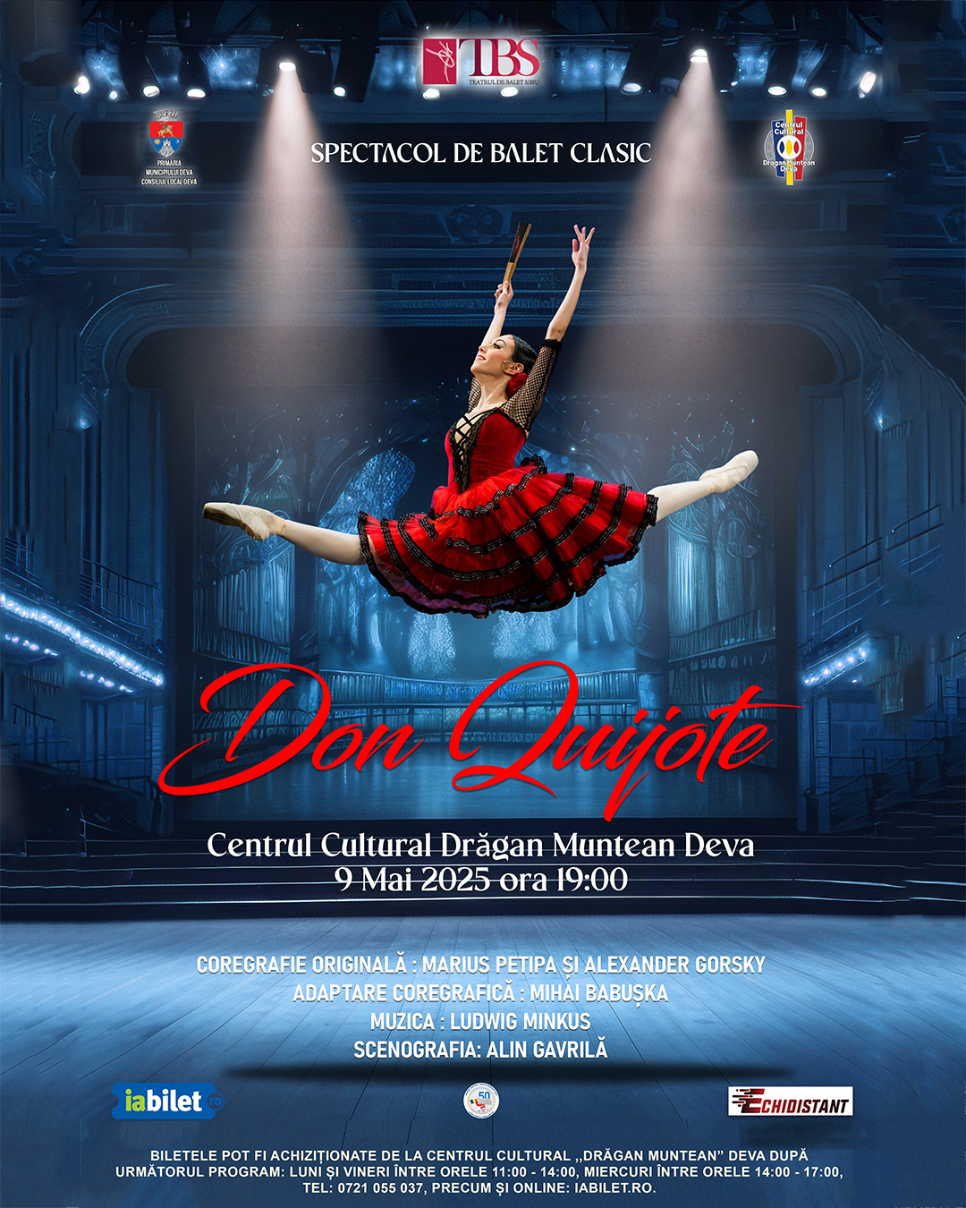 „Don Quijote” – O producție grandioasă de balet clasic la Deva, pe scena Centrului Cultural „Drăgan Muntean”