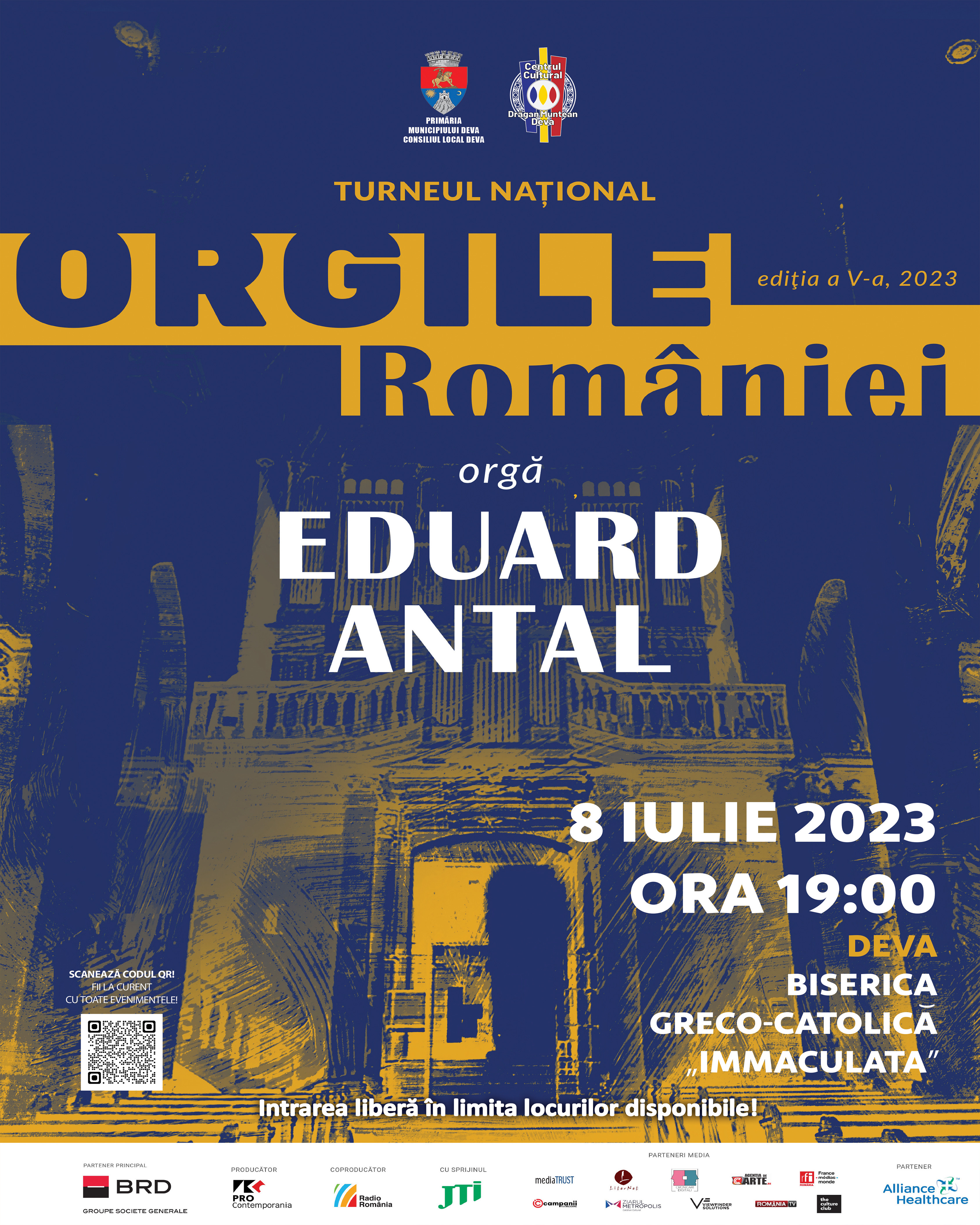  Orgile României – Deva, 8 iulie 2023 Organistul Eduard Antal susţine 10 concerte în ediţia a V-a a Turneului Naţional Orgile României  