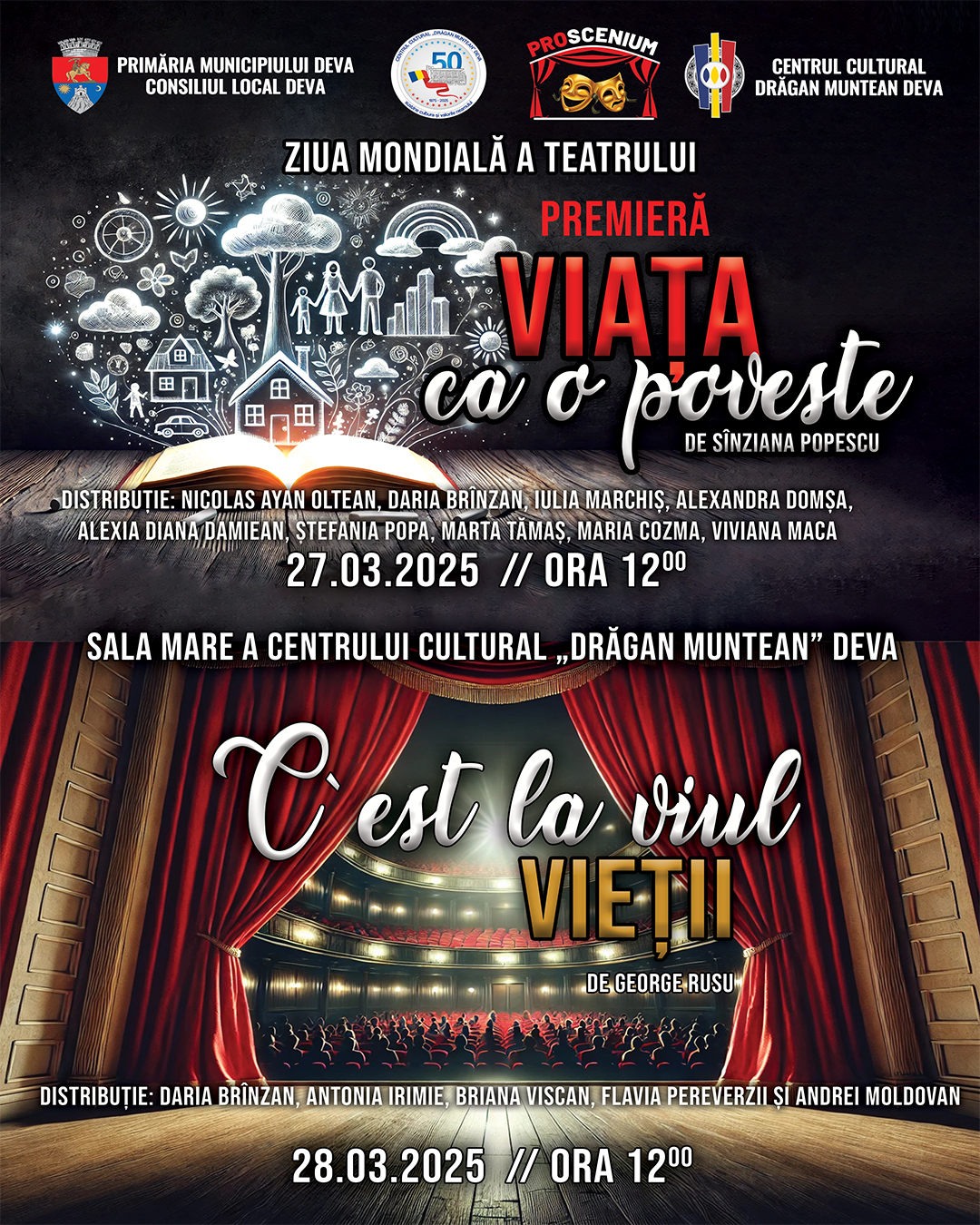 Deva celebrează Ziua Mondială a Teatrului