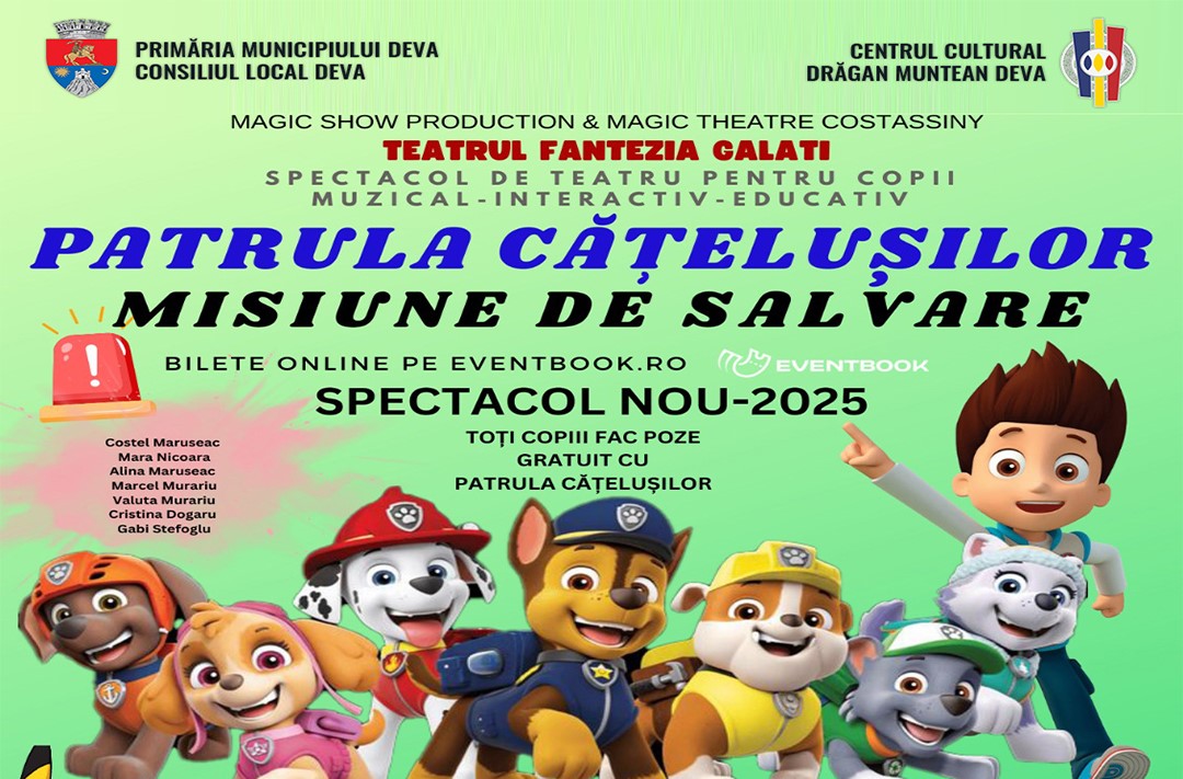 „Patrula Cățelușilor” revine la Deva cu o nouă misiune de salvare!