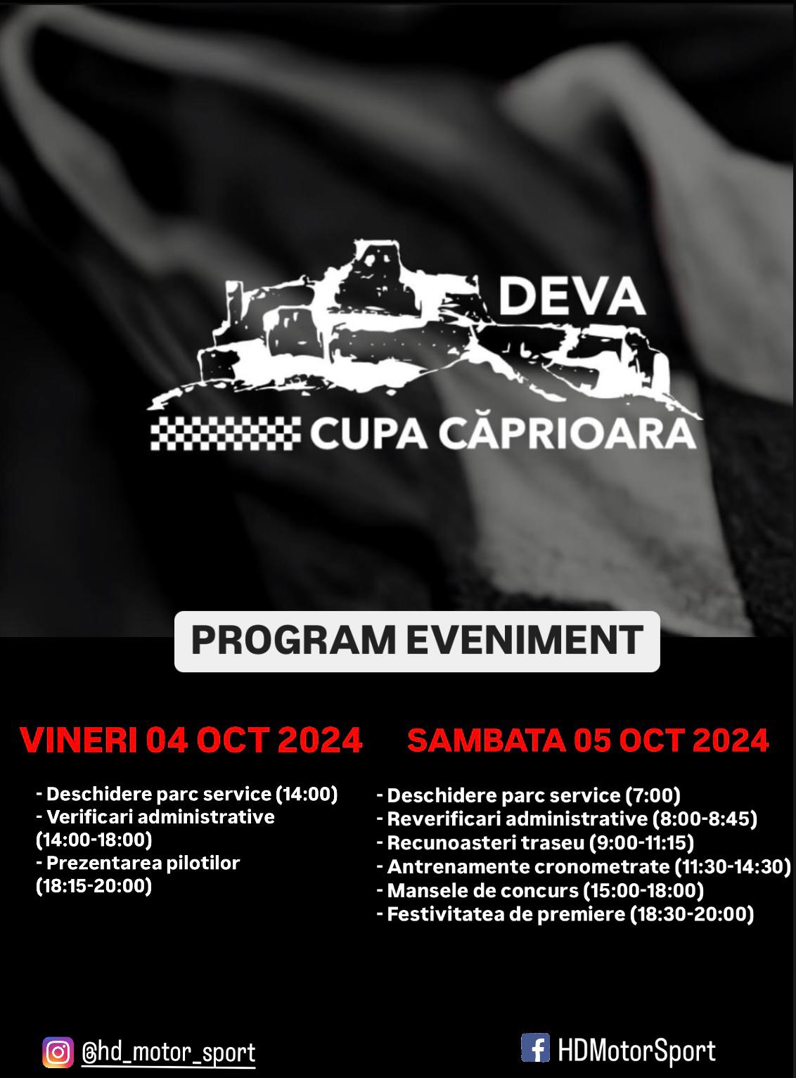 Închideri de circulație, sâmbătă, 5 octombrie 2024, în zona Căprioara din municipiul Deva!
