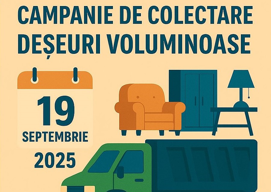 Colectare gratuită a deșeurilor voluminoase în Deva – 19 septembrie 2025 