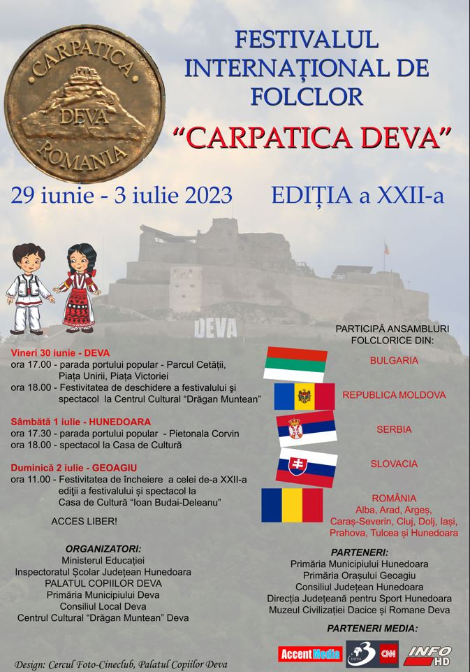 Festivalul Internațional de Folclor ,,Carpatica Deva” – un eveniment cultural susținut de Primăria Deva