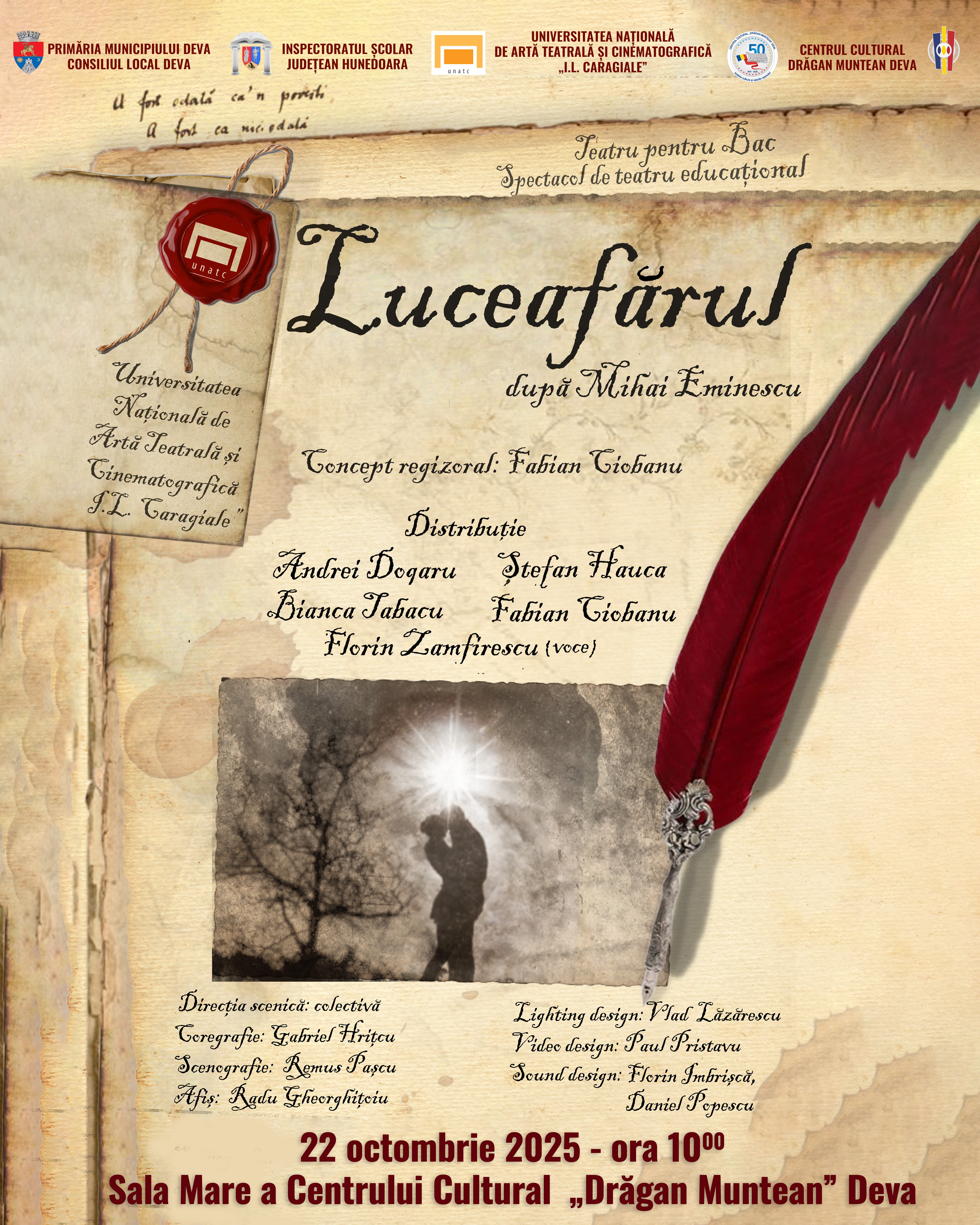 Teatru pentru BAC, la Centrul Cultural „Drăgan Muntean”