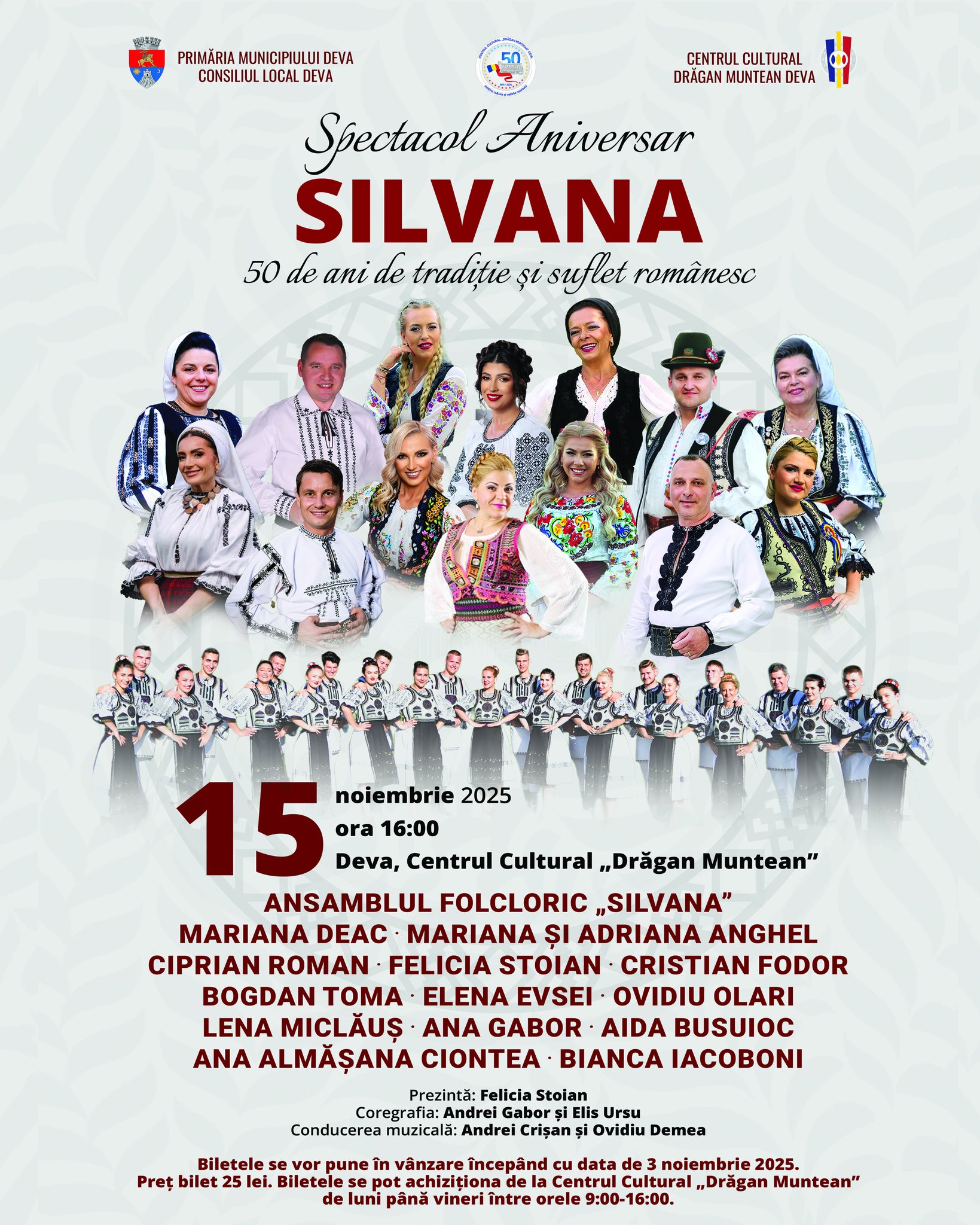 Spectacol Aniversar „SILVANA – 50 de ani de tradiție și suflet românesc”