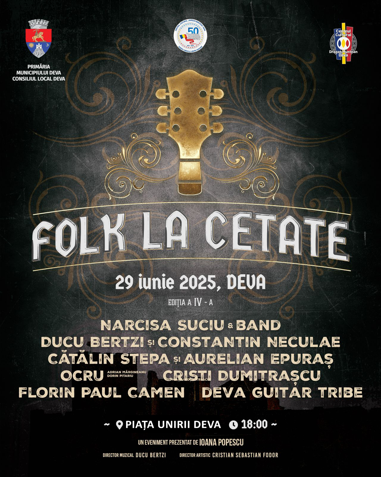 „Folk la Cetate” – o vară în acorduri de chitară la Deva
