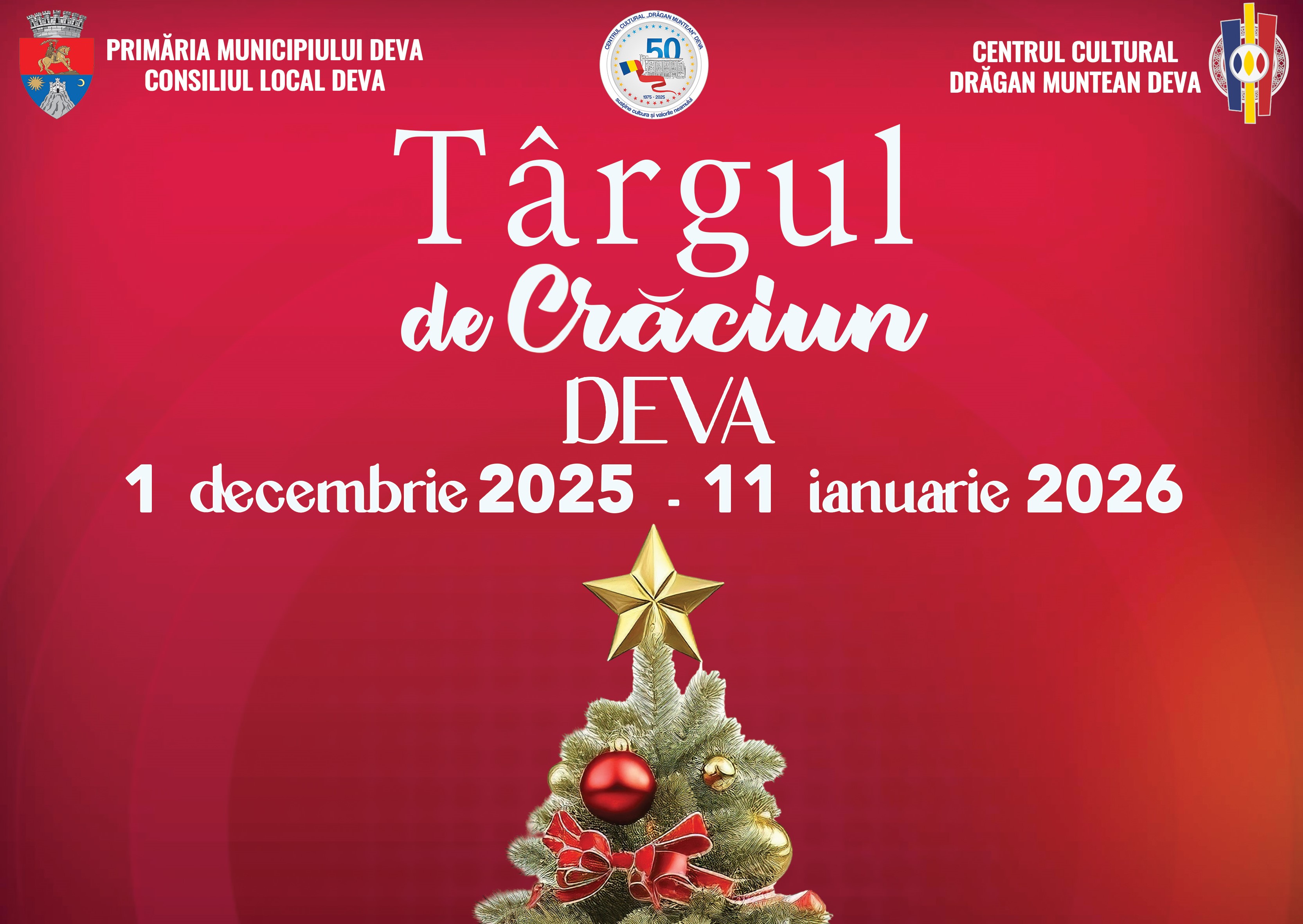 Spiritul sărbătorilor de iarnă prinde viață la Deva – Târgul de Crăciun se deschide de 1 Decembrie