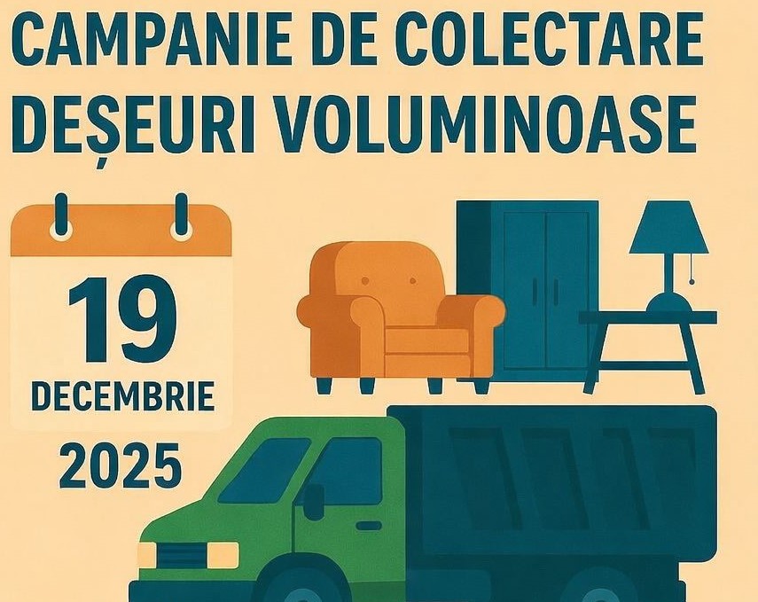 Colectare gratuită a deșeurilor voluminoase în Deva – 19 decembrie 2025 
