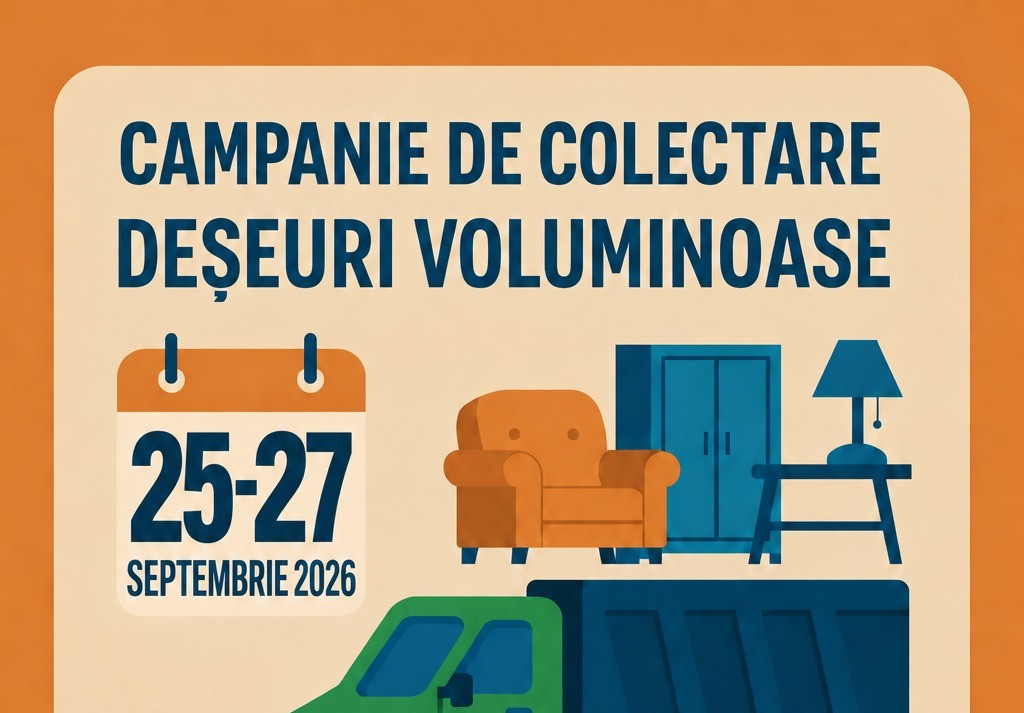 Colectare gratuită a deșeurilor voluminoase în municipiul Deva – 25-27 septembrie 2026
