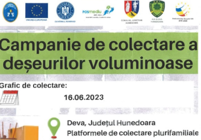 Deva: Campanie gratuită de colectare a deșeurilor voluminoase