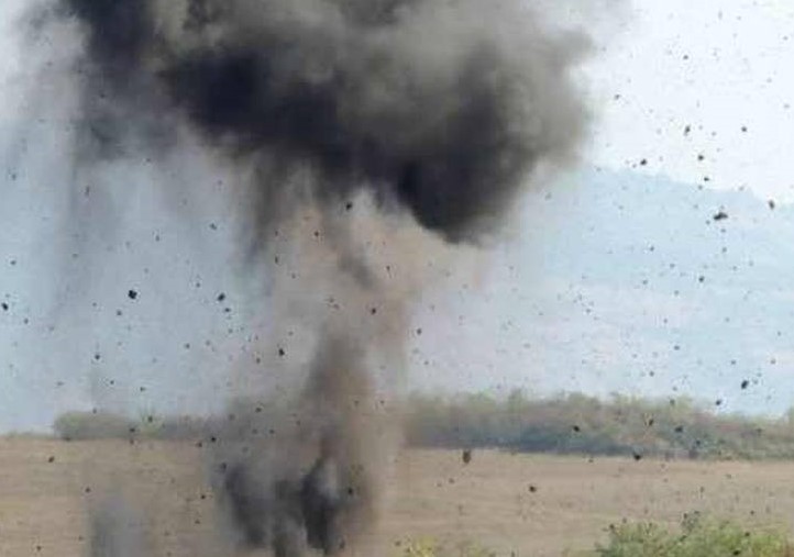 Distrugere de muniţie în poligonul cu destinație specială de distrugeri din zona Bârcea Mică