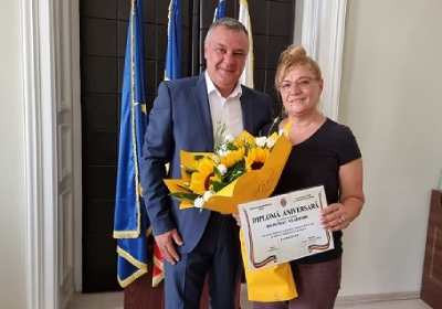Astăzi am avut onoarea să premiez un secol de viaţă.