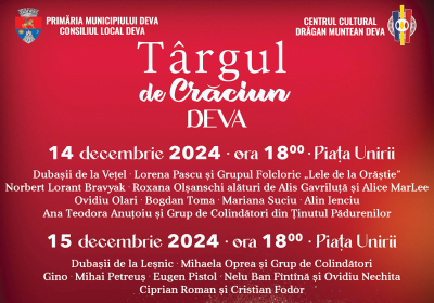 Seri de colinde și magie la Târgul de Crăciun din Deva!