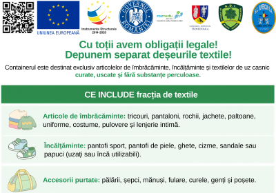 ♻️ Colectarea separată a deșeurilor textile este o responsabilitate a fiecăruia dintre noi! 