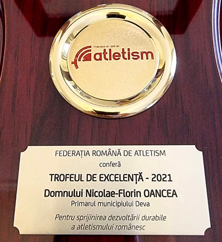 Trofeu de excelență pentru susținerea atletismului românesc de performanță