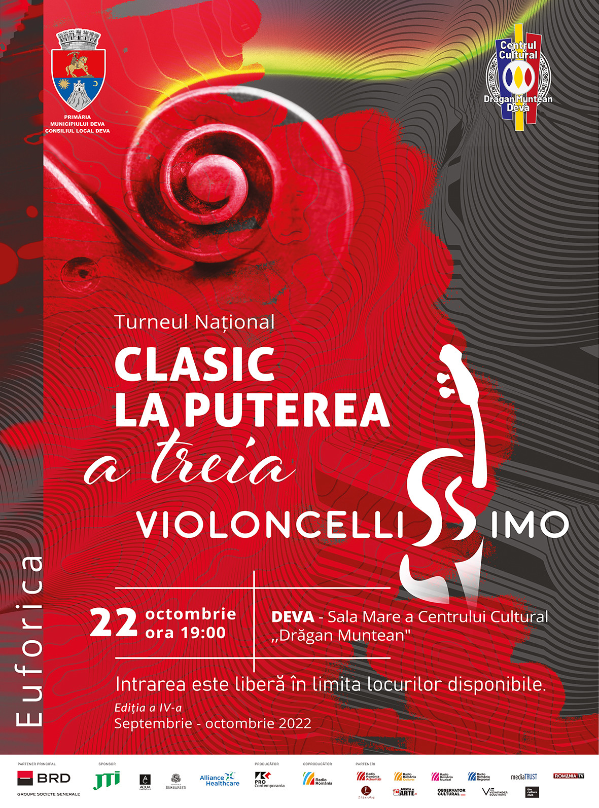 Turneul național Clasic la puterea a treia „Violoncellissimo” revine la Deva!